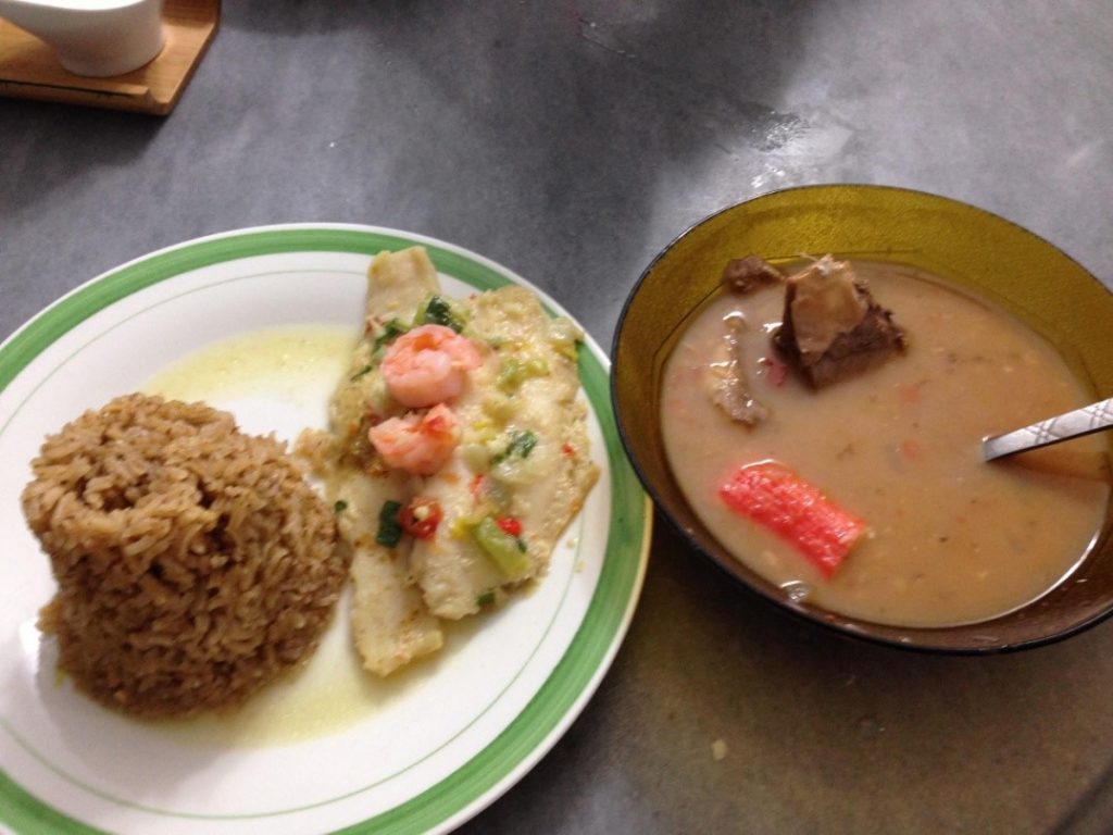 Fish, Coconut Rice and Marisco